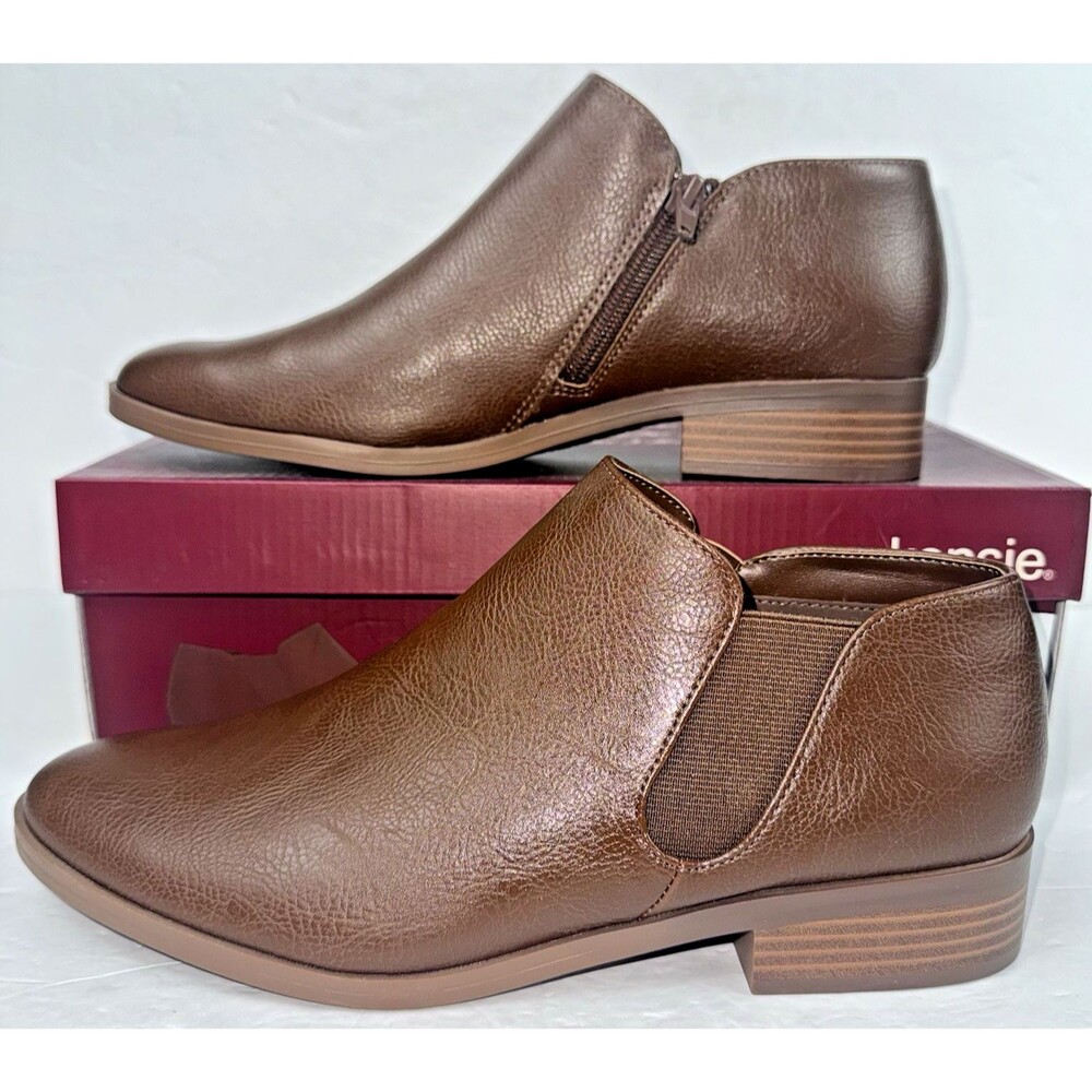 Kensie Sammy Womens Size US 8.5 Ankle Bootie Boot Shoes Brown Sammy New